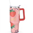 thumbnail image 2 of 40 OZ Strawberry Travel Mug Gifts for Women Men Birthday Travel Cup Gifts for Daughter Mom Best Friend Travelers Insulated Stainless Steel Water Bottle with Handle, 2 of 7