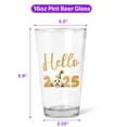 thumbnail image 5 of Hello 2025 Havanese Celebrates Happy New Year Firework Balloon 16oz Pint Beer Glass Mug Havanese Dog Lover Gifts Idea Beer Glasses Cup - 02024, 5 of 5