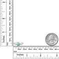 thumbnail image 3 of Gem Stone King 925 Sterling Silver and 10K Yellow Gold Blue Zircon and White Lab Grown Diamond 3 Stone Engagement Ring for Women (0.88 Cttw, Round Gemstone, Available in Size 5,6,7,8,9), 3 of 4