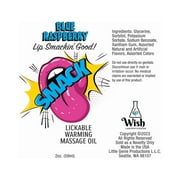 Smack Blue Raspberry Scented Warming & Lickable Massage Oil by Little Genie - 2oz