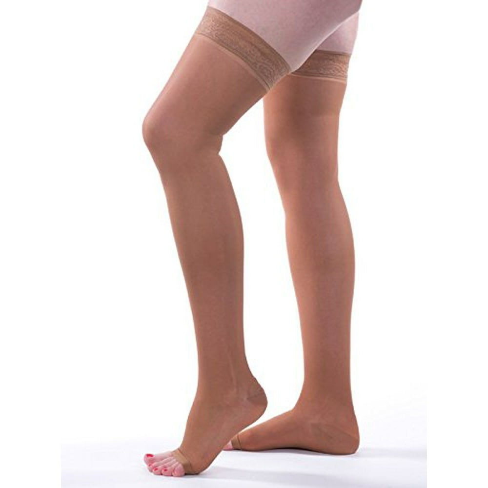 Allegro 2030mmHg Essential 9 Sheer Support Open Toe Thigh High Hose