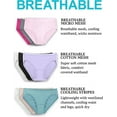 thumbnail image 6 of Fruit of the Loom Women's Breathable Underwear Plus Size Hi Cut - Micro Mesh - 10 Pack - Assorted Colors, 9, 6 of 6