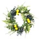 thumbnail image 1 of Corona de verano coronas de arándano de limón artificial para puerta de entrada fácil de colgar decoración del hogar guirnalda para boda de pared de, 1 of 9