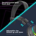 thumbnail image 5 of Headphones, Around-Ear Gaming Headset Surround Sound Headphones with Noise Cancelling Microphone with Lights, Bluetooth Over Ear Headphones(Black), 5 of 6