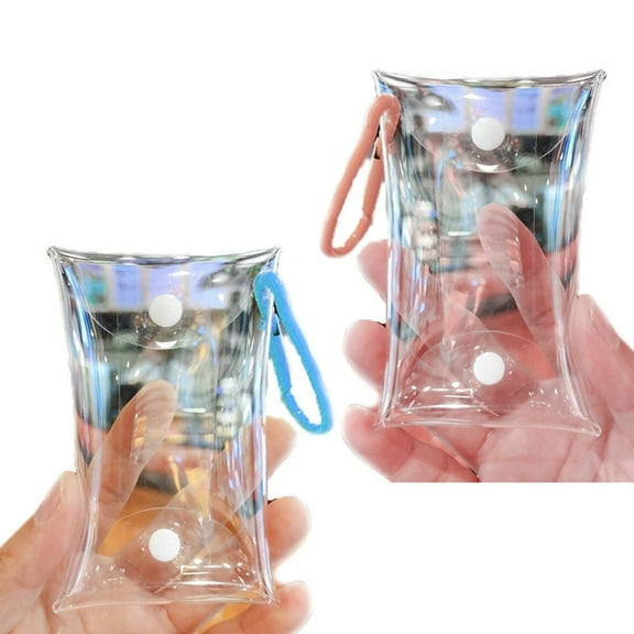 Clear PVC Coin Purse, Transparent Zipper Pouch for Lipstick, Keys, Earphones, Small Organizer Bag