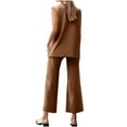 thumbnail image 7 of Roncen Women's Sleeveless Vest & Wide-Leg Suit Set - Business Casual Two-Piece Blazer Outfit with Elastic Waist & Pockets, 7 of 7