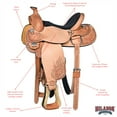 thumbnail image 2 of 15 In Western Horse Saddle American Leather Ranch Roping Cowboy Hilason, 2 of 8