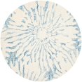 thumbnail image 1 of Safavieh Bella Collection BEL129B Handmade Dark Blue and Ivory Premium Wool Round Area Rug (5' Diameter), 1 of 3
