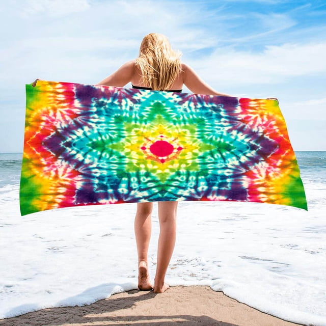 Kelon Serviette de Plage Liquidation Serviette de Bain en Polyester pour Femme Serviette de Plage d'Été en Microfibre Serviette de Bain en Velours Double Face à Séchage Rapide