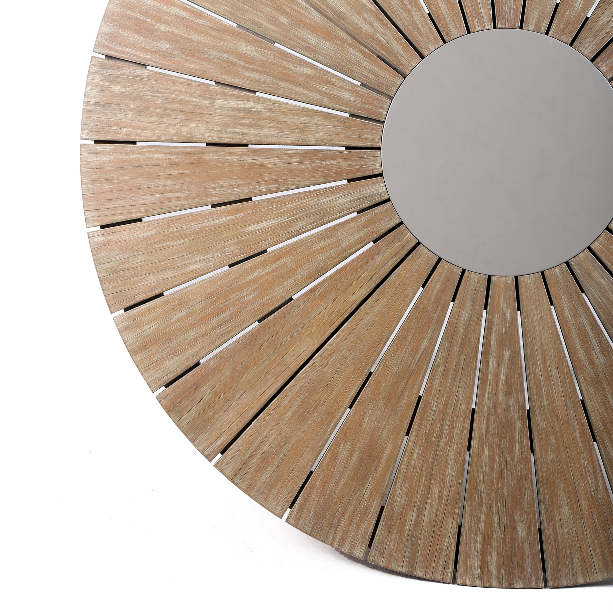 Oasis Santo Outdoor 5 Piece Round Dining Set in Eucalyptus and Charcoal Rope