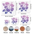 thumbnail image 2 of 1set 5Pcs 5 Styles PET Hollow Out Drawing Painting Stencils for DIY Scrapbook Photo Album Flower 100~300x100~300mm 1pc/style, 2 of 7