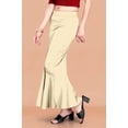 thumbnail image 4 of eloria Light Beige Soft Comfy Pleated Saree Silhouette Saree Shapewear Flare Petticoat for Women Lycra Cotton Blended Petticoat Skirts for Women Shape Wear Dress for Saree, 4 of 6