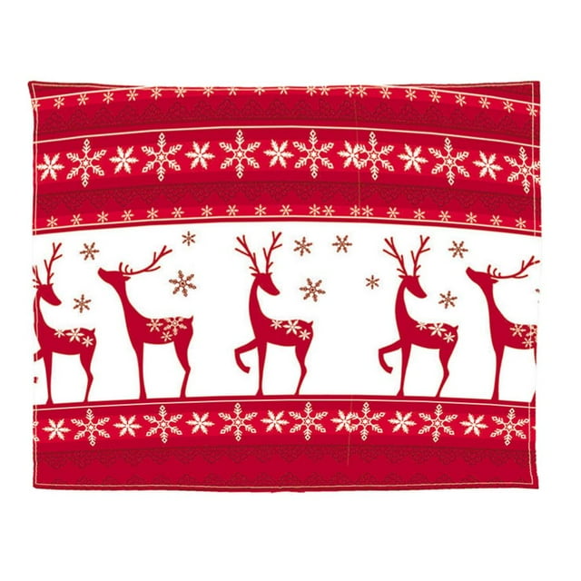 GUOOL Reindeer 150x200cm Christmas Microfiber Flannel Blanket Throw for Sofa Couch
