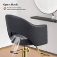 thumbnail image 5 of UBesGoo Barber Chair, Heavy Duty Salon Stool, Hydraulic Pump 360° Swivel, Black Gold, 5 of 7