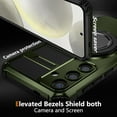 thumbnail image 5 of Phone Case for Samsung S24 Plus Case with Ring Magnetic Fits Wireless Charger, 2 in 1 Soft TPU and Hard PC Cover Samsung Galaxy S24 Plus Case Shockproof Rugged Green (Green), 5 of 16