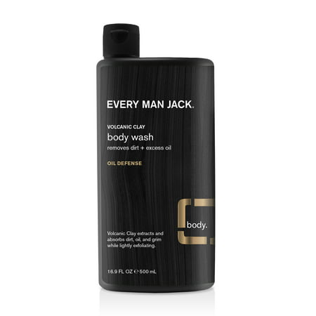 Every Man Jack Oil Defense Body Wash, Volcanic, 16.9
