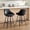Faux Leather-Black, variant on ONEVOG 25.6" Swivel Bar Stools Set of 2,Faux Leather Upholstered Counter Stools with Full Back,Modern Counter Height Bar Stools with Black Metal Legs,Black