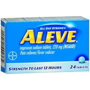 Aleve All Day Strong Naproxen Sodium Tablets, 220 mg, 24 count