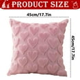 thumbnail image 3 of Valentines Day Love Heart Pillow Covers, Valentines Day Decoration Heart Soft Plush Faux Fur Jacquard Throw Pillows for Bedroom Sofa Holiday Festivals Home Decor, 3 of 9