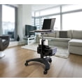 thumbnail image 2 of Aidata Ergonomic Sit-Stand Mobile Laptop Cart Work Station with Printer Shelf., 2 of 7
