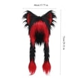 thumbnail image 4 of YAYUBA Soft Furry Animal Ear Hat with Braids, Plush Cat Ears Beanie for Anime , , 37cm x 60cm, Multiple Colors, 4 of 5