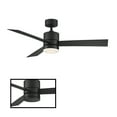thumbnail image 4 of Axis Indoor and Outdoor 3-Blade Smart Ceiling Fan 52in Matte Black with 3000K LED Light Kit and Remote Control, 4 of 4