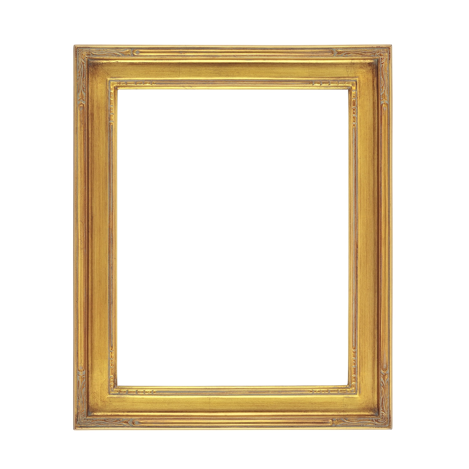 Gold 14x18 Picture Photo Frame Mount 9.5x13.5 Hang 