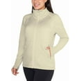 thumbnail image 3 of Kirkland Signature Women's Full Zip Fleece Jacket Cream L, 3 of 6