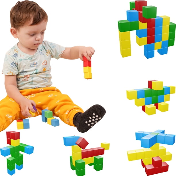 Bloques magnéticos Instock de 40 piezas coloridas para niños de más de 3 años