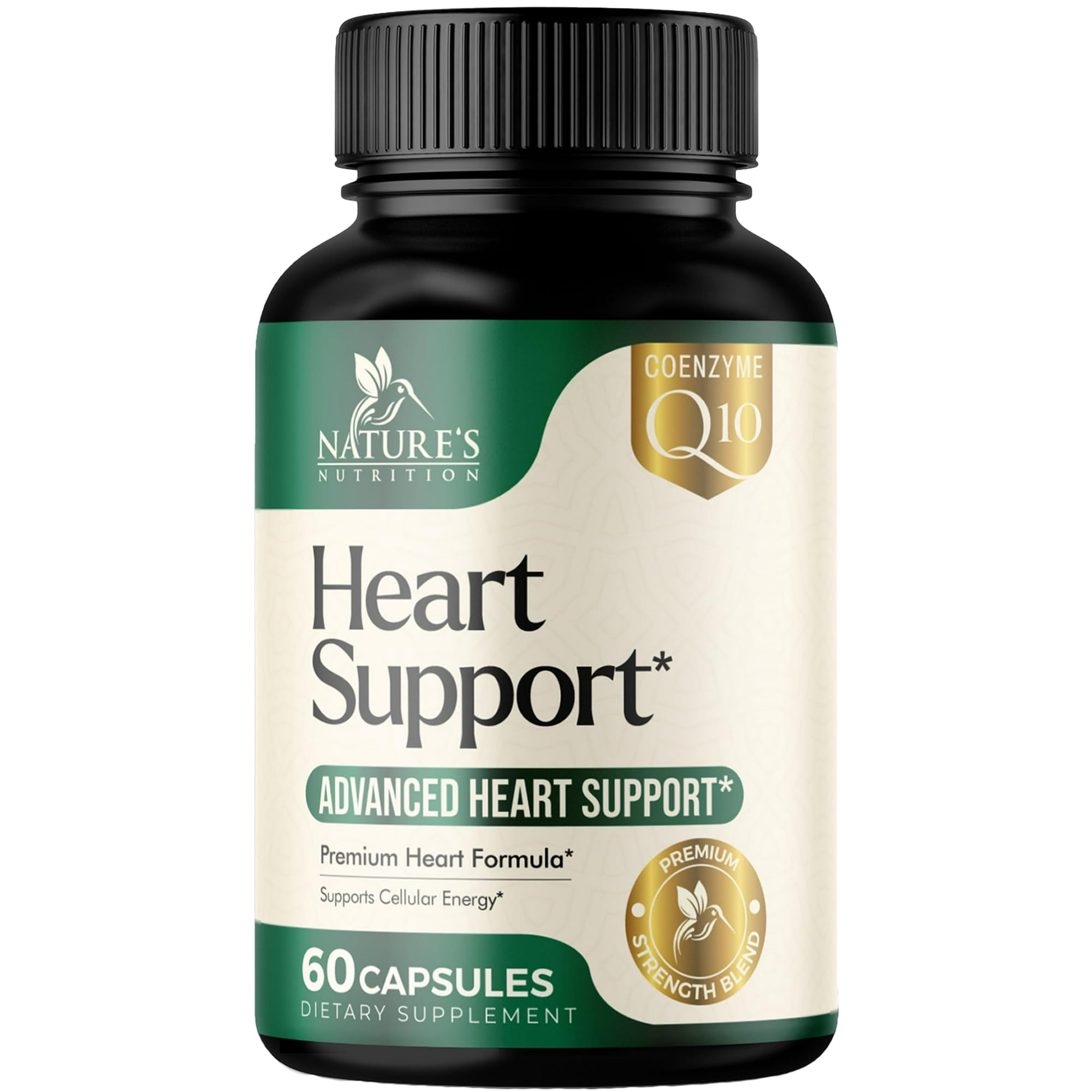 Heart Health Supplement – Complete 22-Ingredient Heart Support & Energy Formula - with Magnesium, CoQ10, L-Arginine, L-Citrulline, Hawthorn & Resveratrol, Bottled in USA for Women & Men – 60 Capsules