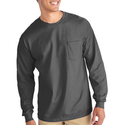 Gildan - Gildan Men's Ultra Cotton Classic Long Sleeve Pocket T-Shirt ...