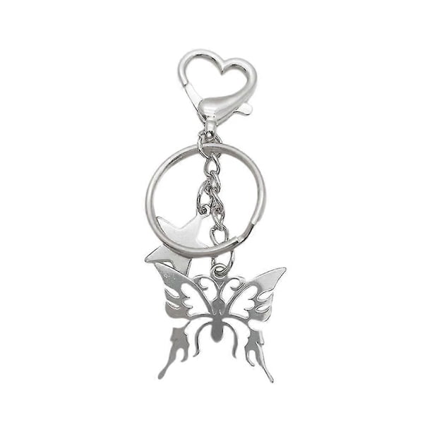 Llavero de mariposas y estrellas, colgante de moda, accesorios estéticos vintage, regalo