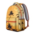 thumbnail image 2 of Hawaii Tropical Wind Palm Leaves Backpack: School Life Companion, Durable Lightweight Laptop Daypack with Padded Sleeve, Large Capacity, Perfect Gift, 2 of 6