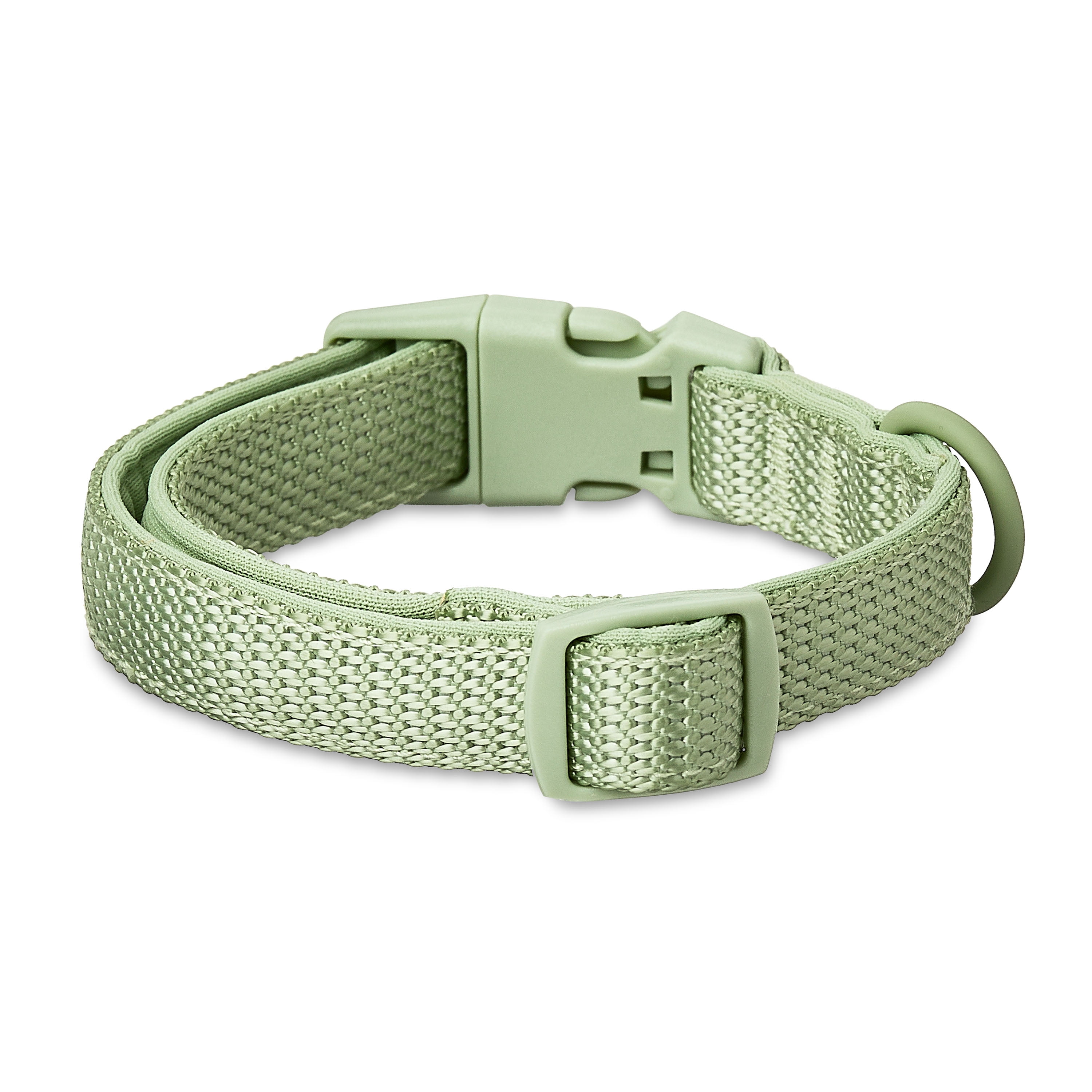 Vibrant Life Neoprene Cushioned Adjustable Dog Collar, Sage Green, S