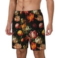 thumbnail image 2 of Balery Colorful Tulips Mens Swim Trunks Swim Shorts for Men Quick Dry Inseam Beach Shorts with Compression Liner Pocket-X-Large, 2 of 9