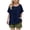 00-Navy153, variant on Yiyuu Girls Linen T-Shirt Loose Fit Breathable Short Sleeve Round Neck Tee Top, Sizes 2-16