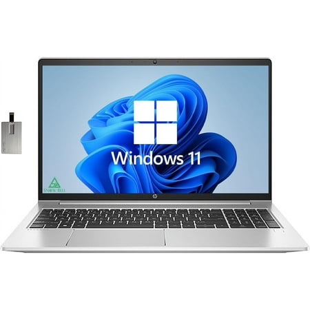 HP ProBook 450 G8 15.6" FHD Laptop, Intel Core i5-1135G7, 32GB RAM, 1TB PCIe SSD, Intel Iris Xe Graphics, Backlit Keyboard, HD Webcam, HDMI, Win 11 Pro, Pike Silver, Hotface 32GB USB Card
