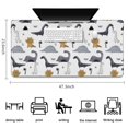 thumbnail image 5 of Long Mouse Pads for Desk,Gray Brown Dinosaurs Palms Pattern Desk Mats on Top Of Desks, Desk Mouse Pad Extra Large with 3mm Non-Slip Base and Stitched Edge for Gaming,Office,Work,Home 47.3"x23.6", 5 of 6