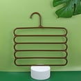 thumbnail image 5 of LEAQU Pants Hanger5 Tier Hanger,Non Slip Clothes Hanger for Closet Organizer,Felt Space Saving Hangers for Pants Jeans Scarf Trouser Tie Towel Clothes, 5 of 8