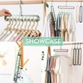 thumbnail image 4 of 3 Pcs Closet Organizers and Storage, Sturdy Closet Organizer Hangers, Closet Storage, Closet Organization, Magic Space Saving Hanger with 9-Holes for Wardrobe Heavy Clothes, Khaki, 4 of 6