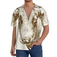 thumbnail image 3 of Fotbe Cow print Short Sleeve Button Down Shirts for Men Casual Summer Beach Wrinkle Free Shirt-4X-Large, 3 of 7