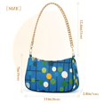 thumbnail image 3 of FORMRS Womens Shoulder Bag with Chain Strap Clutch Purse Cute Tote Handbag, Blue Abstract, 3 of 7