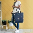 thumbnail image 4 of FORMRS Womens Canvas Tote Bag with Zipper Inner Pocket Shoulder Handbag, Christmas Whimsy, 4 of 7