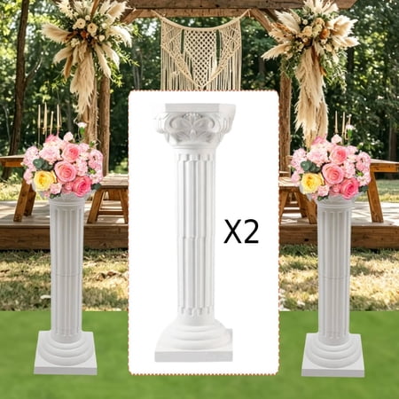 freneci Wedding Roman Column Decorative Pedestals for Event Decoration Ceremony Prom 2 Pieces