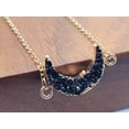 thumbnail image 3 of Natural crystal druzy Minerals gem stone charm necklace Black Moon Obsidian, 3 of 5