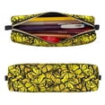 thumbnail image 3 of Ratiio Yellow Butterflies Pattern Leather Pencil Case, Pencil Pouch with Durable Zipper, Compact and Stylish Organizer for Stationery, Art Supplies, Travel Essentials, 3 of 8