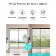 thumbnail image 4 of Window Privacy Film Green Abstract Stained Glass Window Film Decorative Sun Block Window Cover Waves Gradient Water Ripple Striped Window Clings Static Adhesive Sticker for Bathroom 23.6"x59", 4 of 7