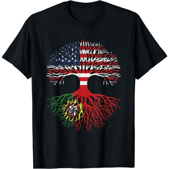American Portuguese Portugal Roots T-Shirt mens t shirt，black，women，funny，misfits，men，journey，t-shirt