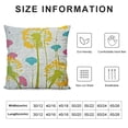 thumbnail image 5 of YINGXI Throw Pillow Cushion Cover, Spring Dandelion Flower with Heart Shaped Colorful Petals Valentines Design, Decorative Square Accent Pillow Case, 12x12in, 5 of 5