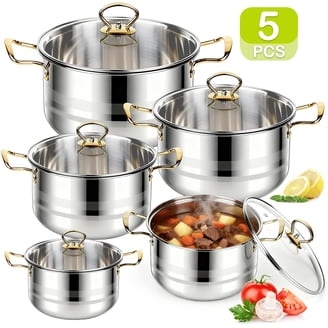GreenPan 8qt Large Stainless Steel Stockpot with Straining Lid for